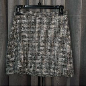 Zara Black and White Mini Skirt